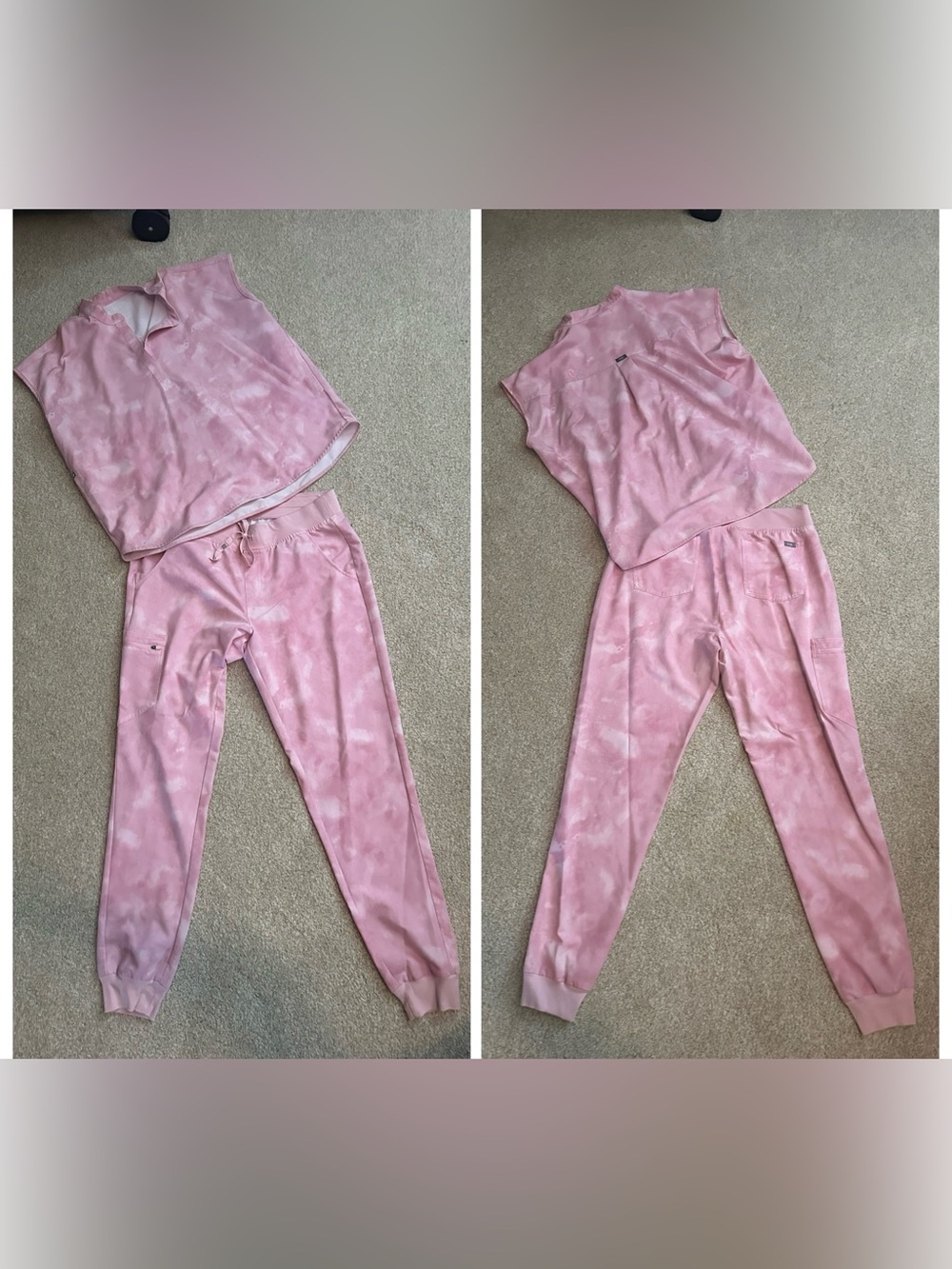 Pink Marbled Figs Scrubs